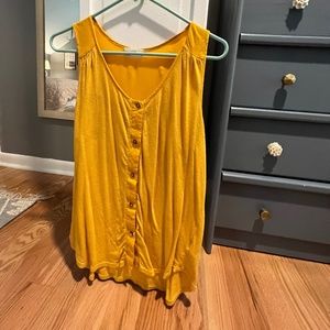 Anthropologie T.la Yellow Tank Top